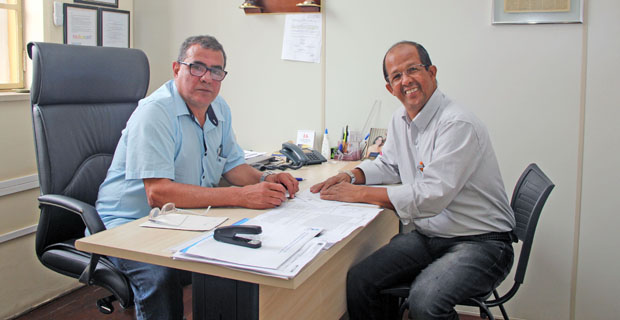 Roberval Fraiz recebe radialista Jacob Pereira