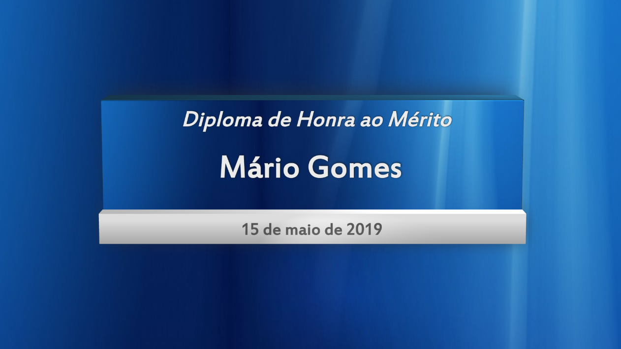 Vídeo da Sessão Solene que homenageou Maô - Mário Gomes, técnico do futebol amador