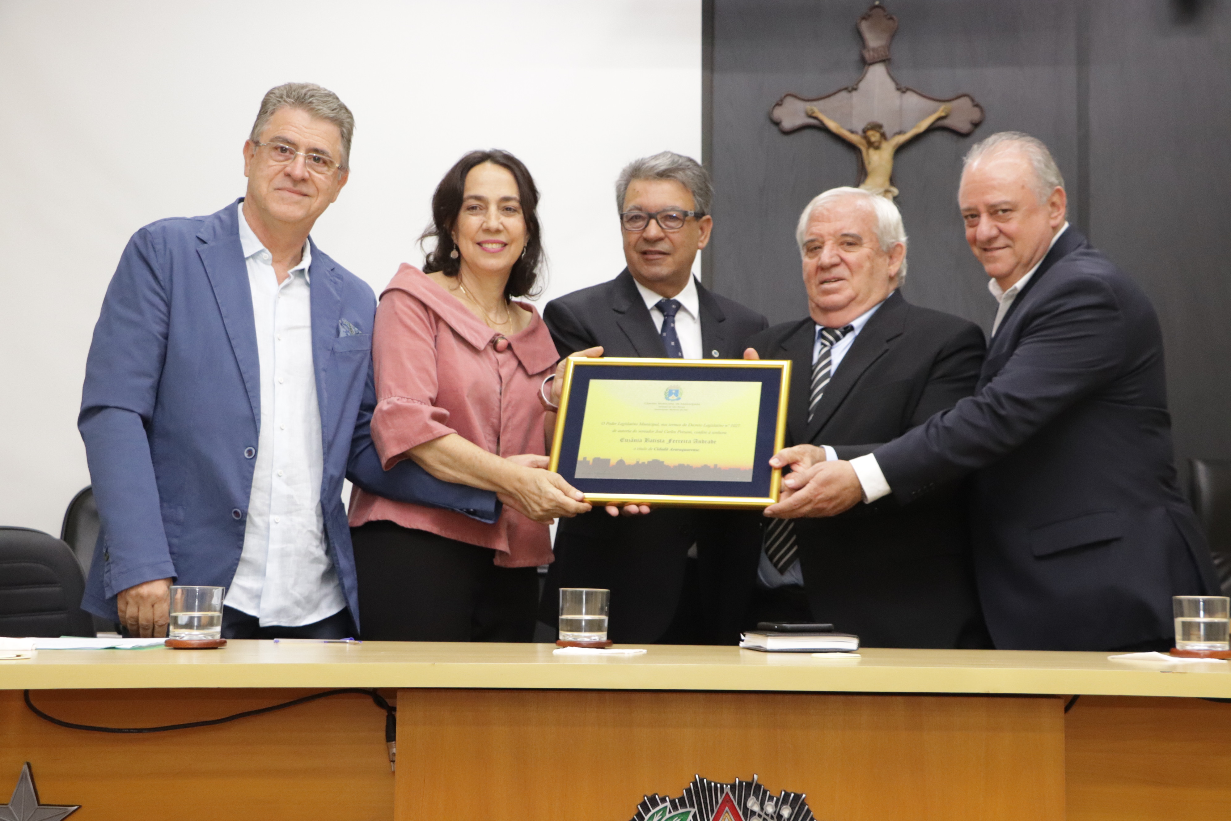 Artista Euzânia Andrade recebe Título de Cidadã Araraquarense na Câmara Municipal (com vídeo)