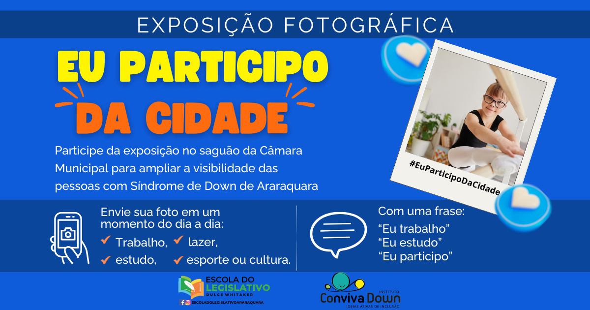 Escola do Legislativo convida pessoas com Síndrome de Down a participarem de exposição