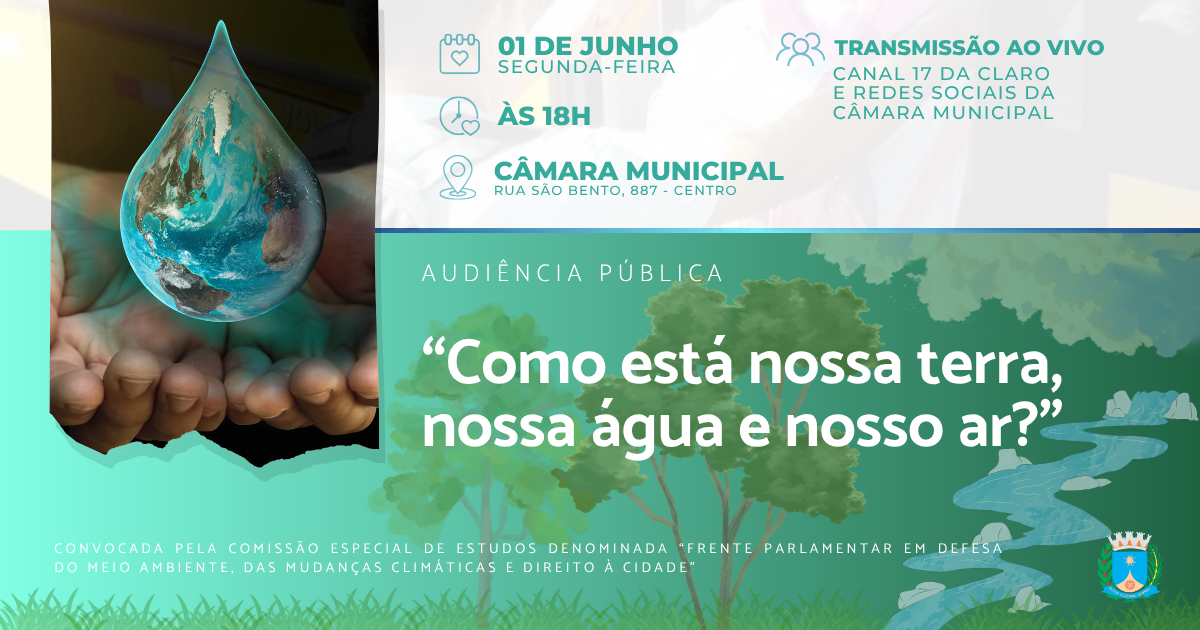 Futuro ambiental de Araraquara está na pauta de Audiência Pública na Câmara
